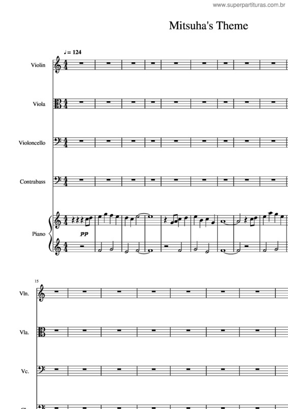 Partitura da música Mitsuha`S Theme Wip