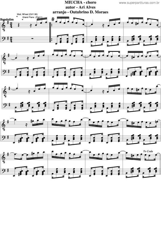 Partitura da música Miucha v.4