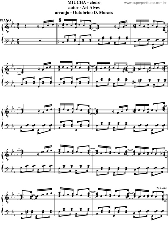 Partitura da música Miucha v.5