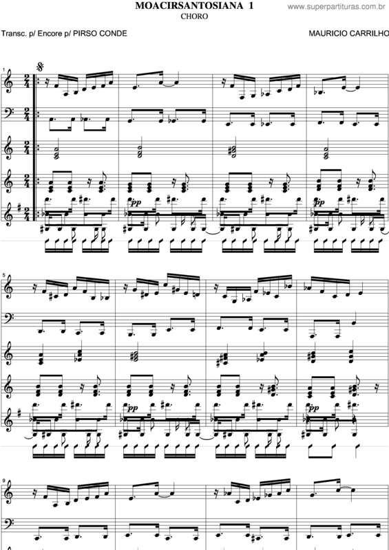 Partitura da música Moacirsantosiana v.2