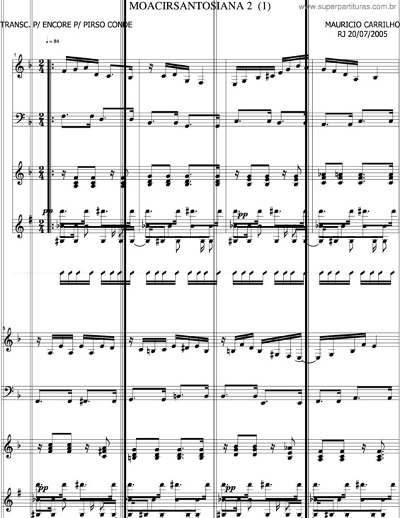 Partitura da música Moacirsantosiana v.4