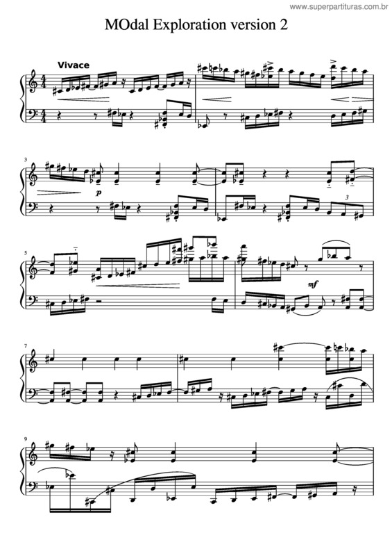 Partitura da música Modal Exploration Version 2