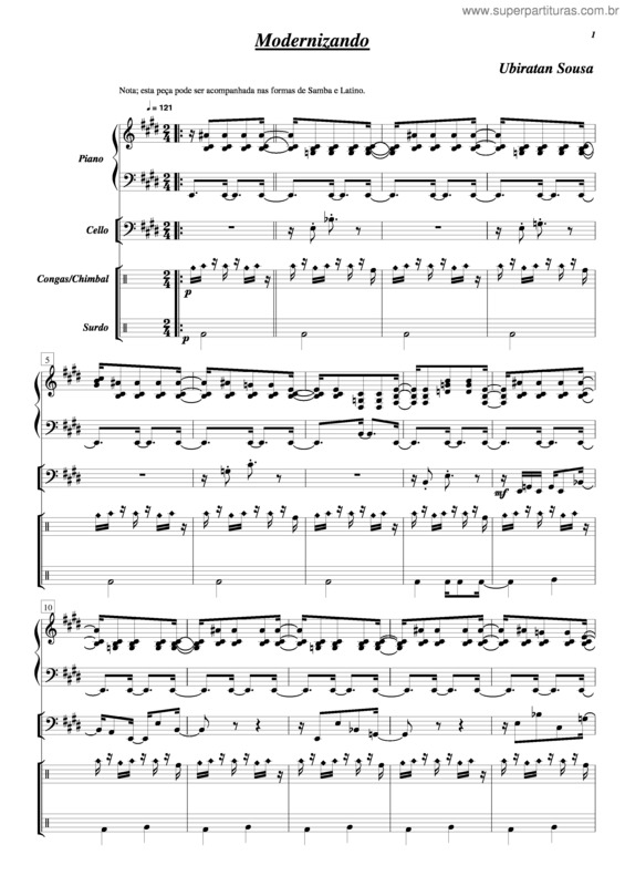 Partitura da música Modernizando v.2