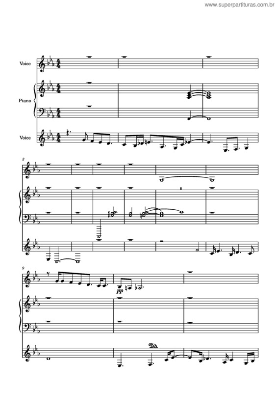 Partitura da música Modinha – Antônio Carlos Jobim v.2
