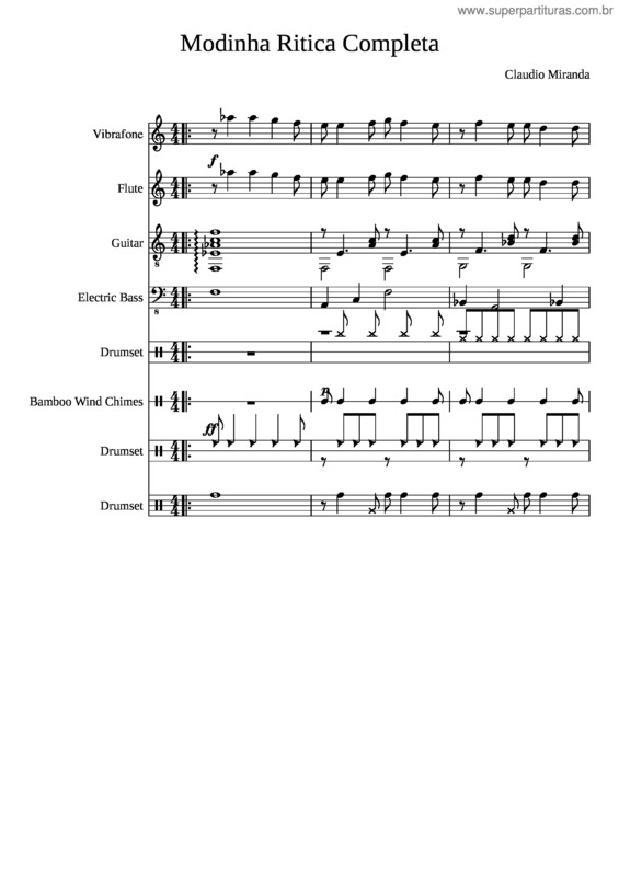 Partitura da música Modinha Ritmica Completa