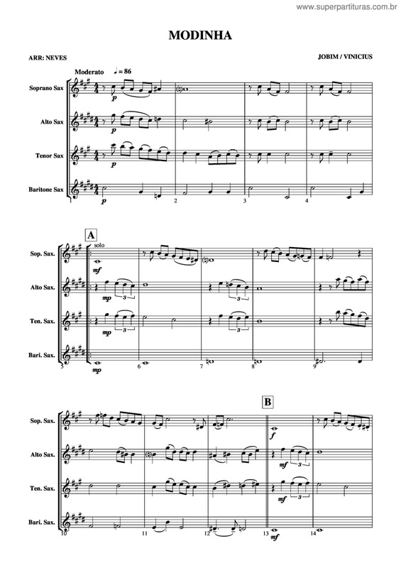 Partitura da música Modinha v.15