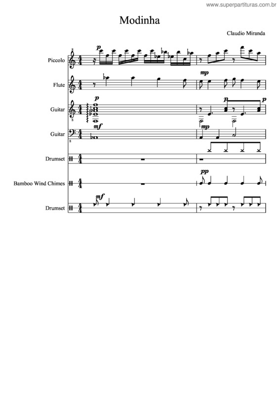 Partitura da música Modinha v.20