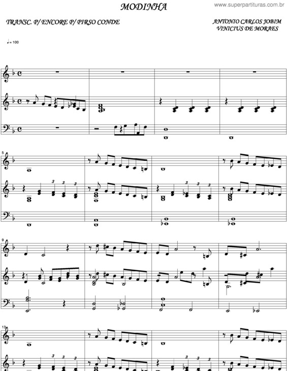 Partitura da música Modinha v.7