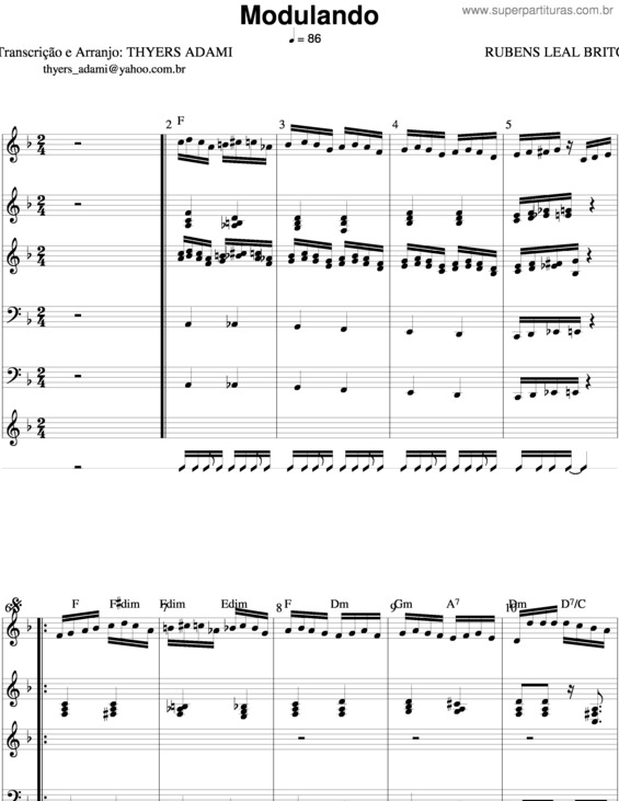 Partitura da música Modulando v.2