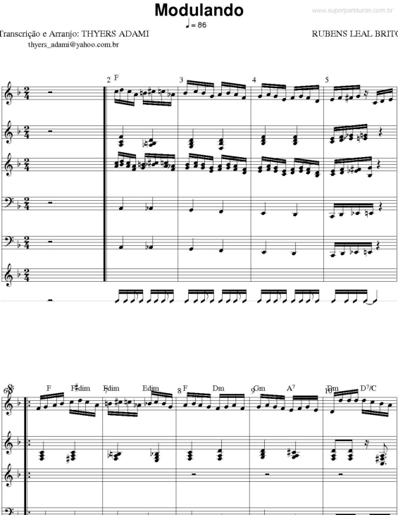 Partitura da música Modulando