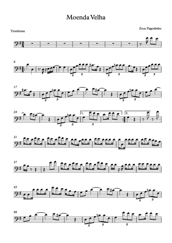Partitura da música Moenda Velha v.7