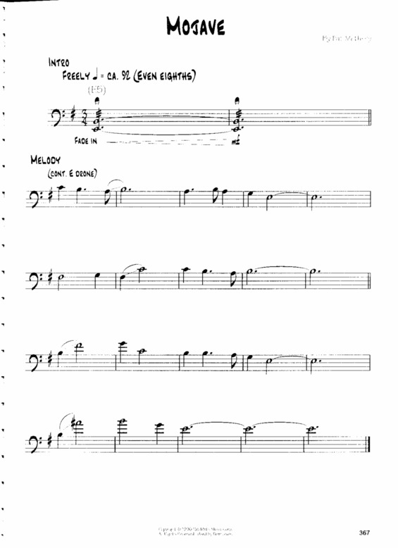 Partitura da música Mojave