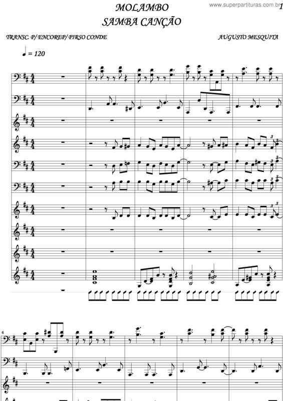Partitura da música Molambo v.4