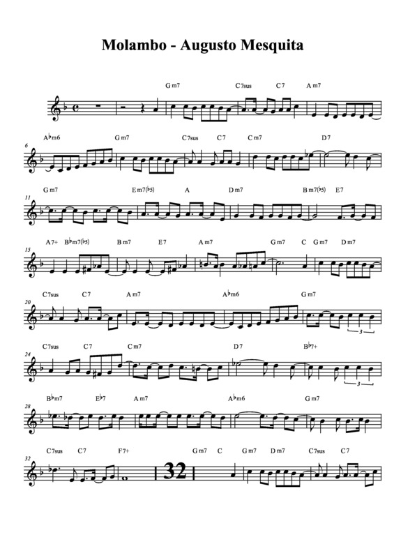 Partitura da música Molambo v.6