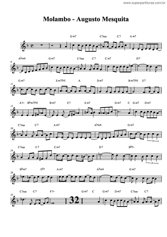 Partitura da música Molambo v.7