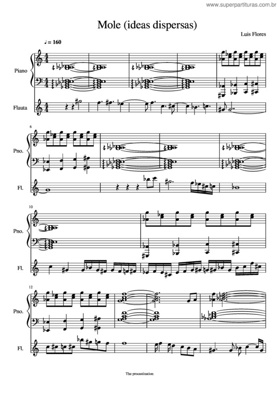Partitura da música Mole