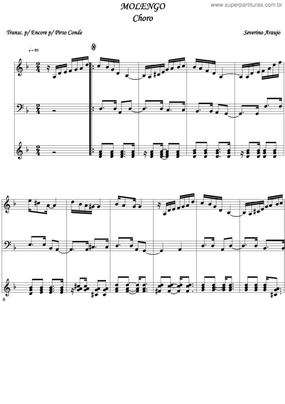 Partitura da música Molengo v.5