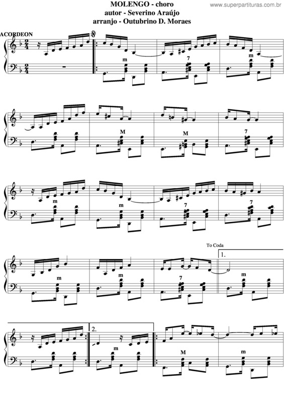 Partitura da música Molengo v.7