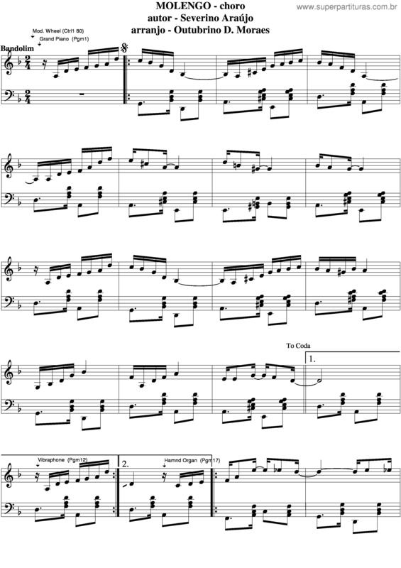 Partitura da música Molengo v.9