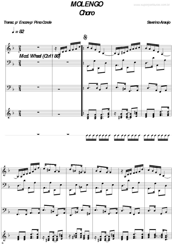 Partitura da música Molengo