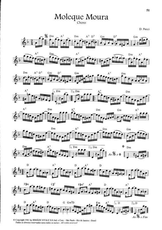 Partitura da música Moleque Moura v.5