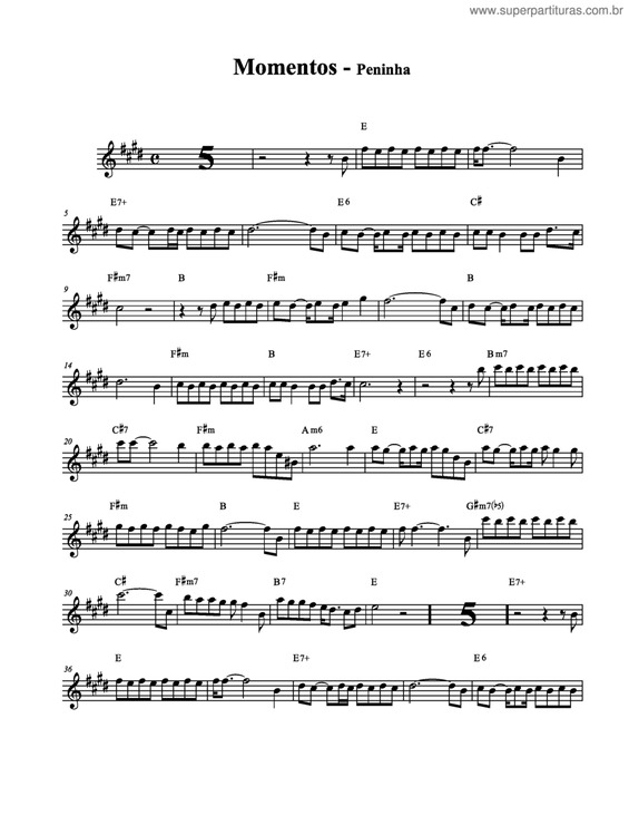 Partitura da música Momentos v.2