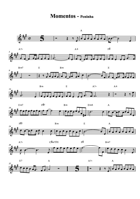 Partitura da música Momentos v.4