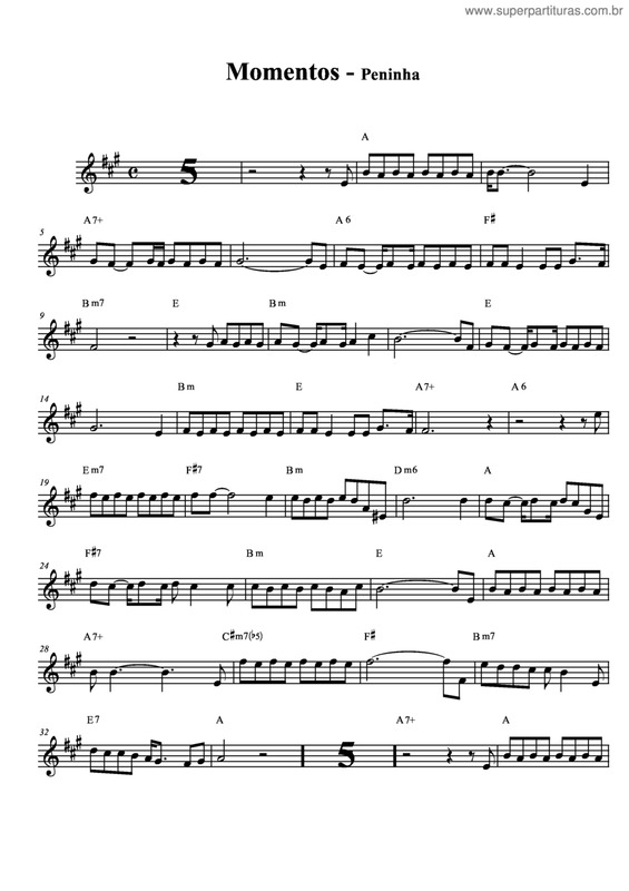 Partitura da música Momentos v.5