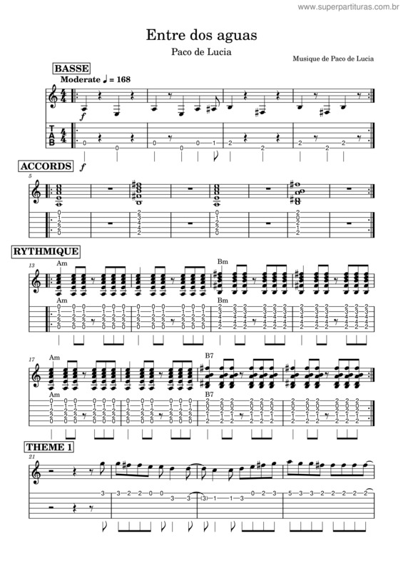 Partitura da música Monentredosaguas2