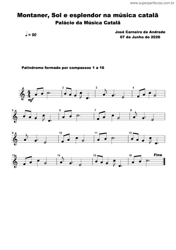 Partitura da música Montaner, Sol E Esplendor Na Música Catalã