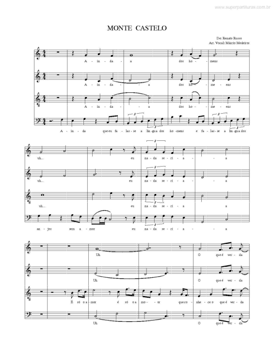 Partitura da música Monte Castelo v.3