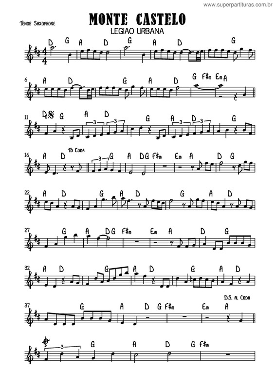 Partitura da música Monte Castelo v.6