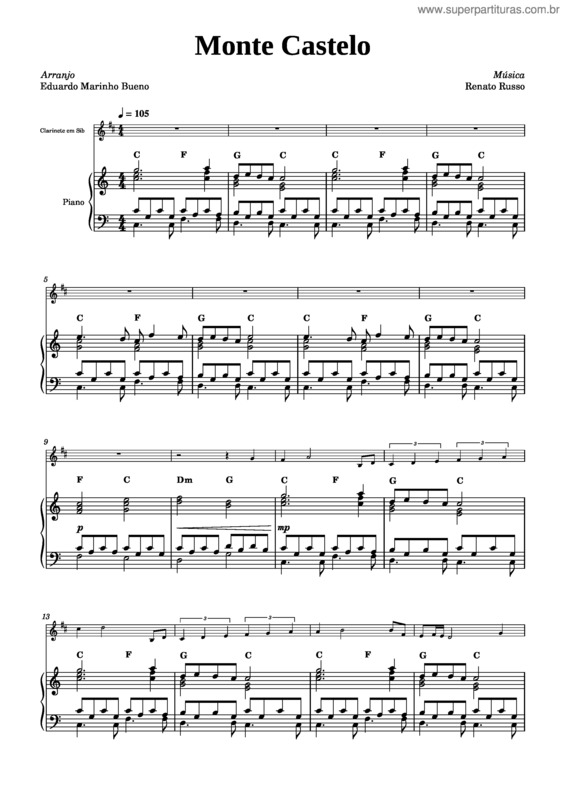 Partitura da música Monte Castelo v.8