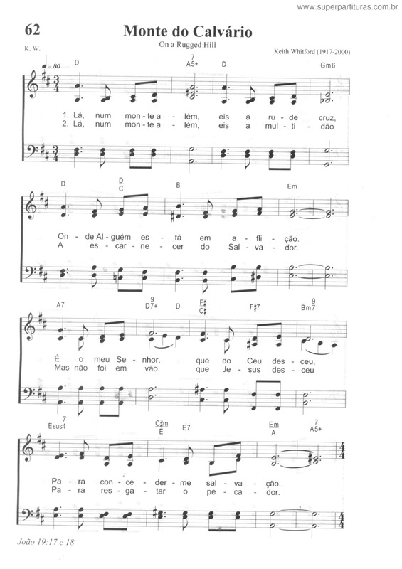 Partitura da música Monte Do Calvário