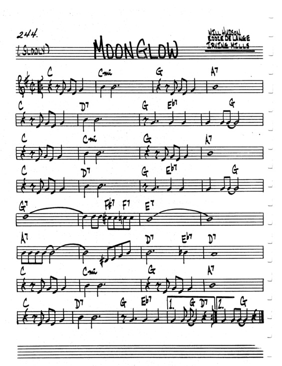 Partitura da música Moon Glow v.5