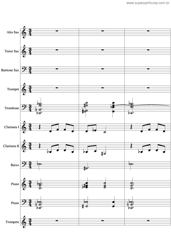 Partitura da música Moon River v.6