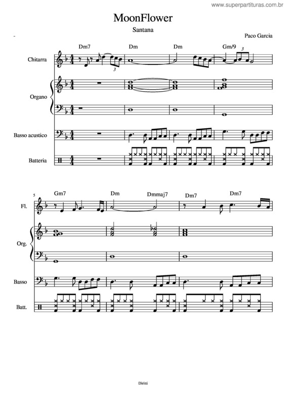 Partitura da música Moonflower v.2