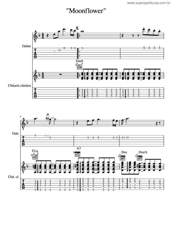 Partitura da música Moonflower