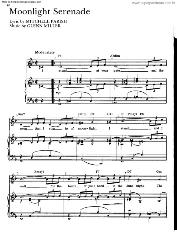 Partitura da música Moonlight Serenade v.10