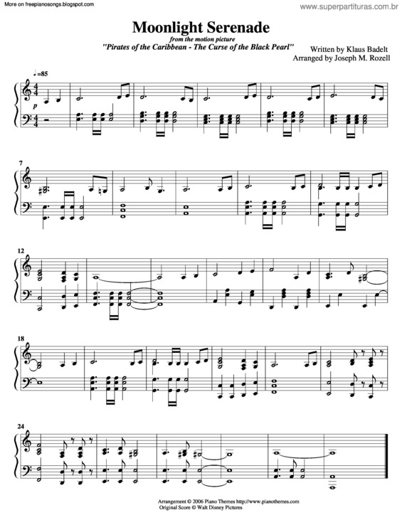 Partitura da música Moonlight Serenade v.11