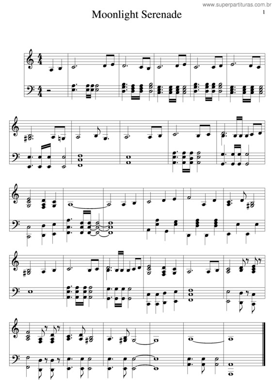 Partitura da música Moonlight Serenade v.3
