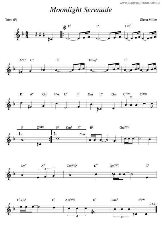 Partitura da música Moonlight Serenade v.4
