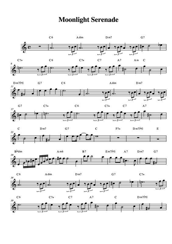 Partitura da música Moonlight Serenade v.6
