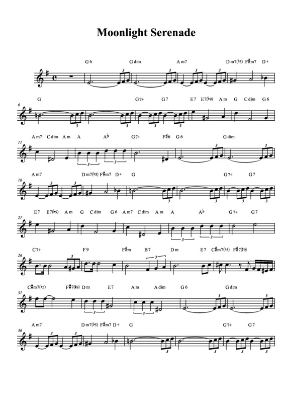 Partitura da música Moonlight Serenade v.7