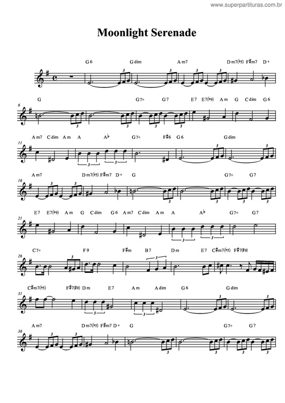 Partitura da música Moonlight Serenade v.9