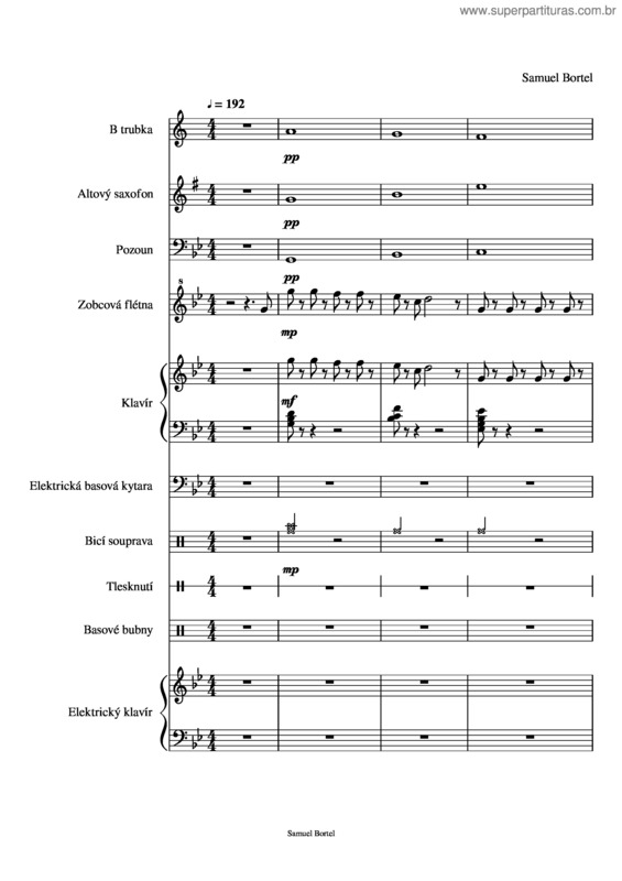 Partitura da música Moonlight Walk – Samuel Bortel