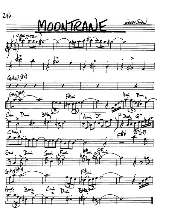 Partitura da música Moontrane