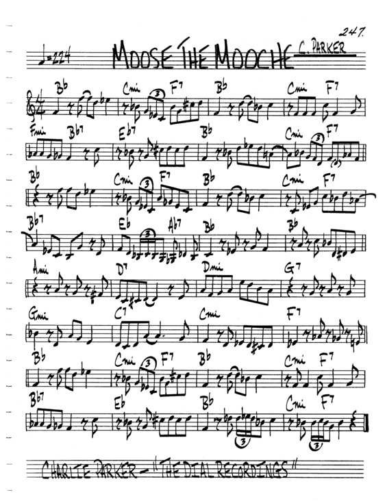 Partitura da música Moose The Mooche v.6