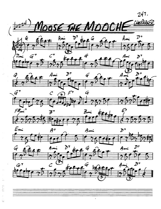Partitura da música Moose The Mooche