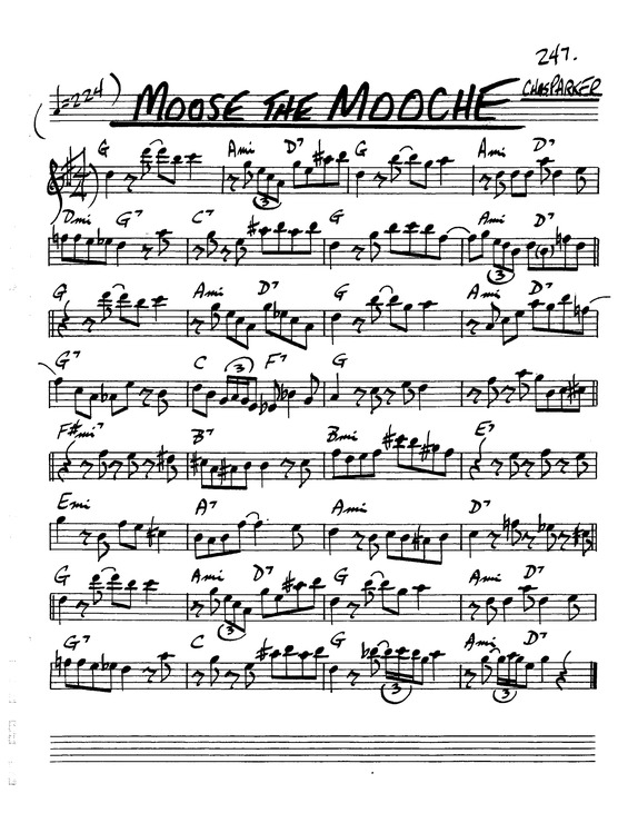 Partitura da música Moose The Mooche